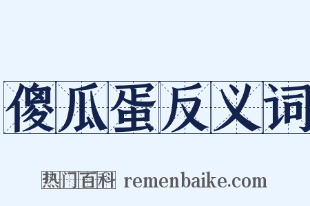 傻瓜蛋反义词是什么意思的图片